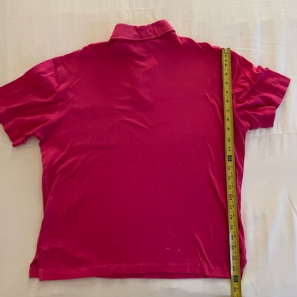 Brioni Short Sleeve Polo Shirt Bright Pink- Size M - Picture 9 of 10